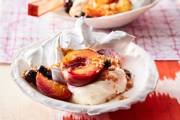 Nectarine Eton mess