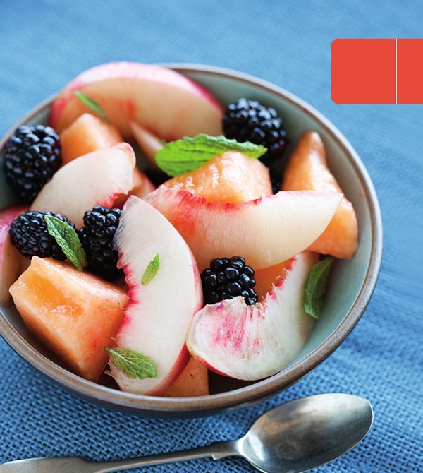 Nectarine, melon & blackberry salad