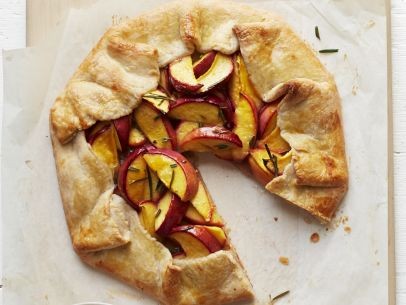 Nectarine-rosemary galette with ricotta and honey