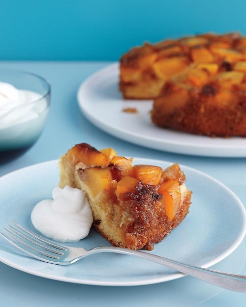 Nectarine upside-down cake