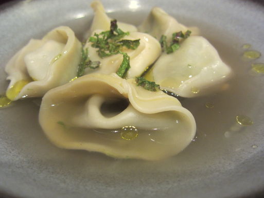 Nettle tortellini in brodo