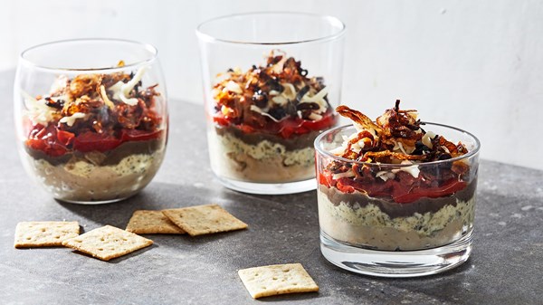 New century seven-layer bean dip