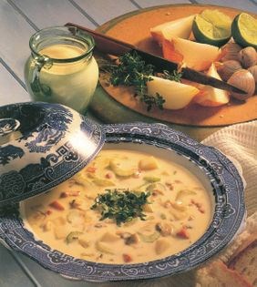 New England clam chowder