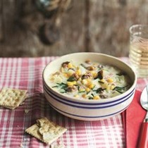 New England clam chowder