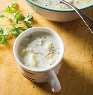New England clam chowder