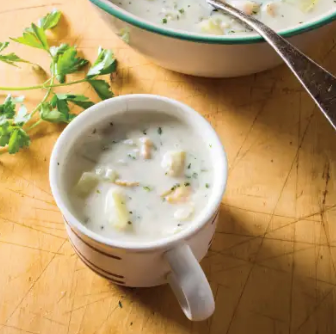 New England clam chowder