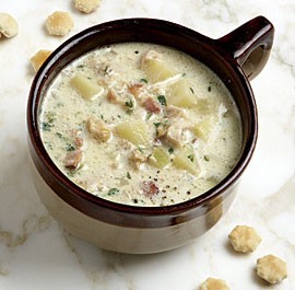 New England clam chowder