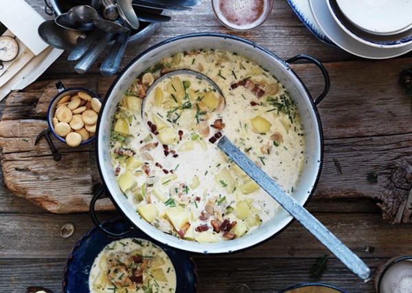 New England clam chowder