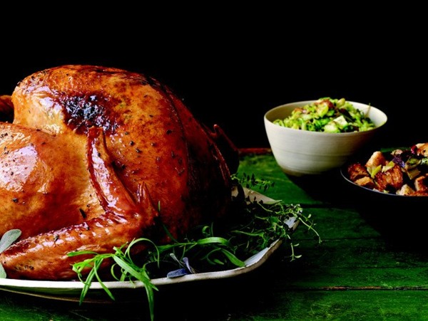 New England sausage, apple, and dried cranberry stuffing from 'The Epicurious Cookbook' (Cook the Book)