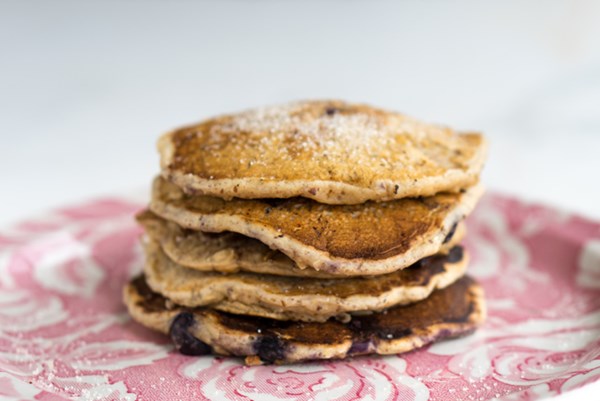 New-fashioned oatmeal pancakes