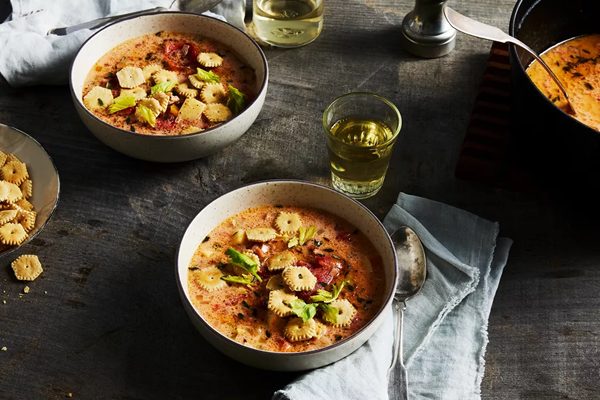 New Manhattan clam chowder
