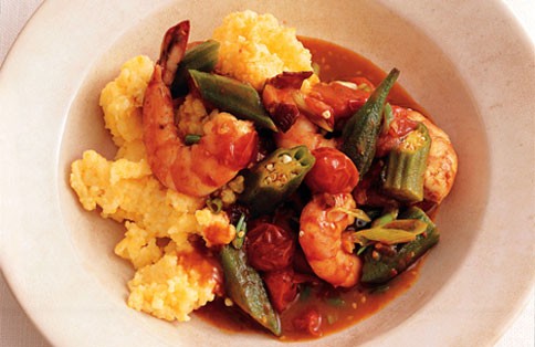New Orleans shrimp, okra, and tomato sauté