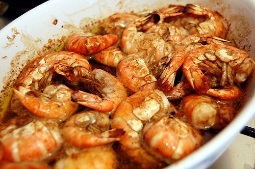 New Orleans style barbecued prawns