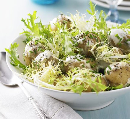 New potato & frisée salad