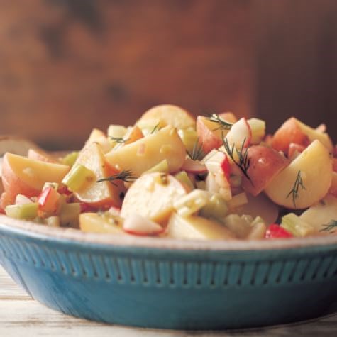 New potato & radish salad with mustard-dill vinaigrette 