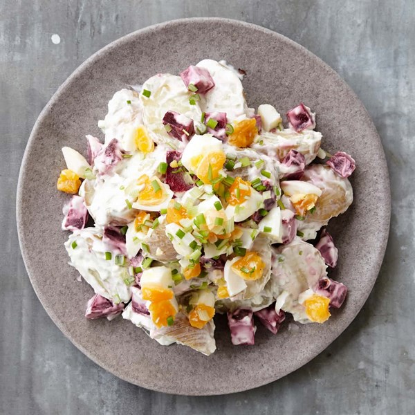 New potato and beetroot salad