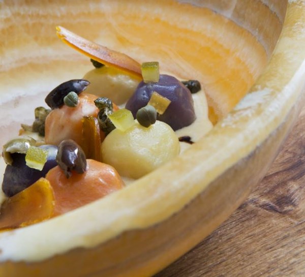 New potatoes anchovies capers