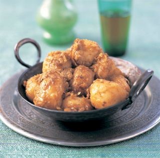 New potatoes in yogurt sauce