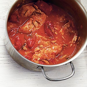 "New school" chicken cacciatore 