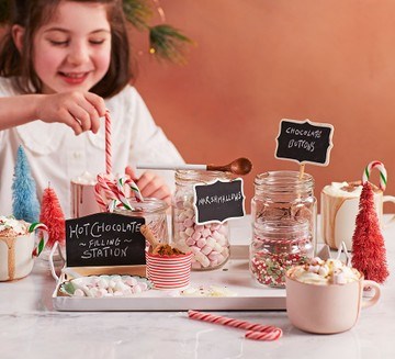 New Year's Eve hot chocolate station