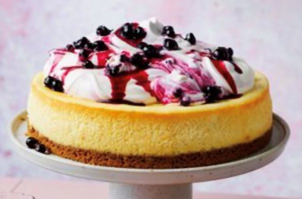 New York cheesecake with sour cream and jammy blueberries [Aoife Noonan]