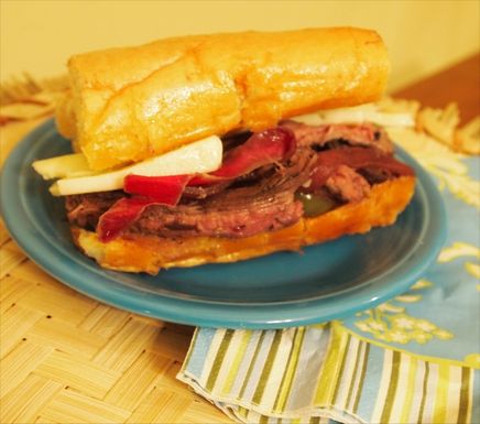 New York style Asiago cheesesteak