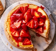 Next level baked strawberry cheesecake