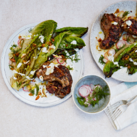 Nicholas Balfe's lamb chops with lettuce and yogurt