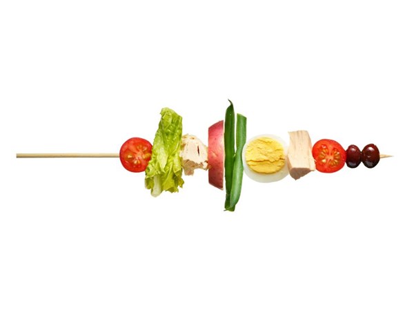 Niçoise salad on a stick