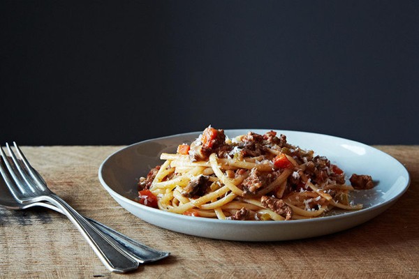 Nigel Slater's really good spaghetti Bolognese