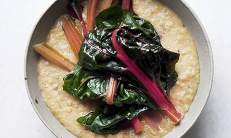 Nigel Slater's yellow dal with steamed chard