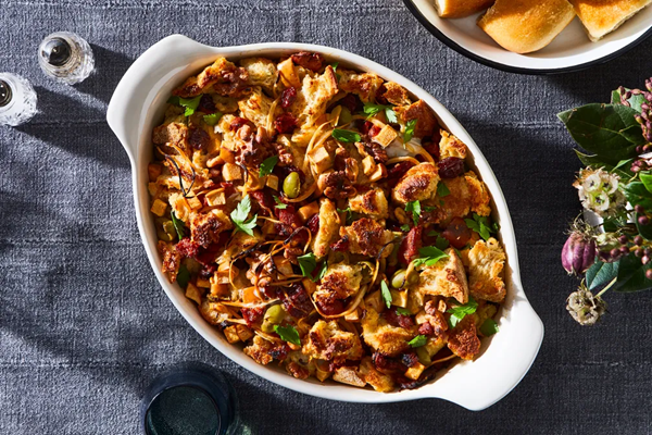 Nik Sharma's green olive & chouriço stuffing