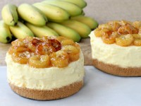No bake banana rum cheesecake