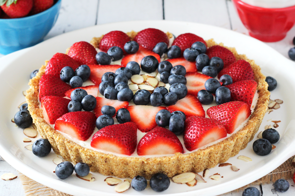 No bake berry almond tart