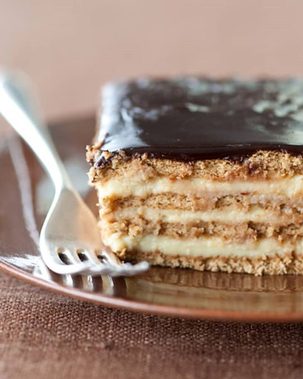 No-bake Boston cream pie strata
