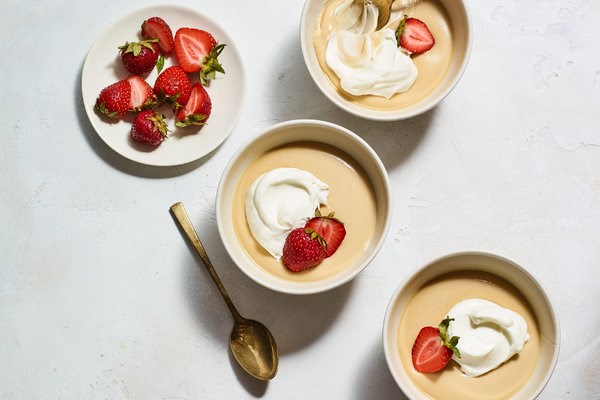 No-bake butterscotch custards