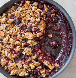 No-bake cherry crisp
