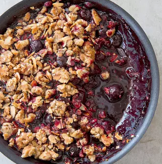 No-bake cherry crisp