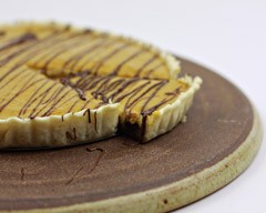 No-bake chocolate-bottom pumpkin tart