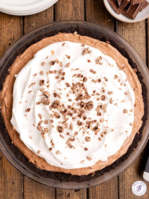 No bake chocolate pudding pie