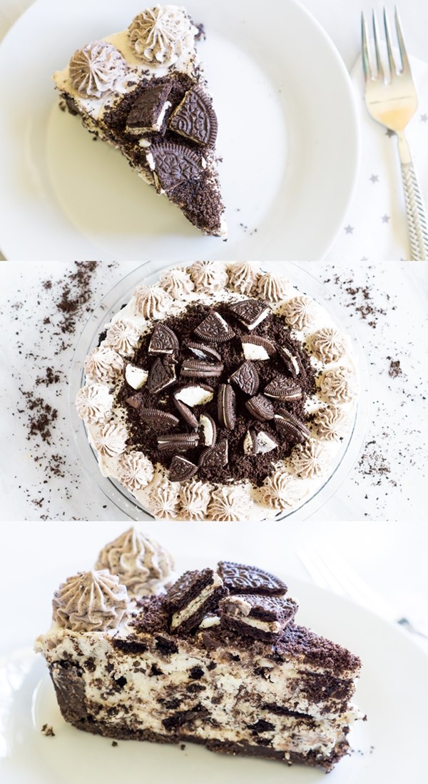 No-bake cookies and cream cheesecake