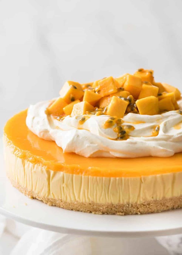 No bake mango cheesecake