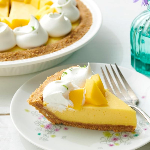 No-bake mango-coconut pie