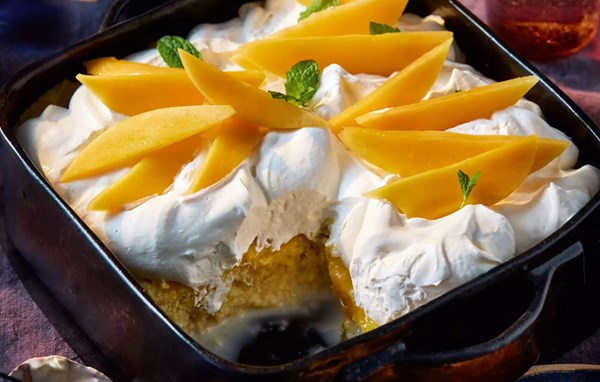 No-bake mango milk cake