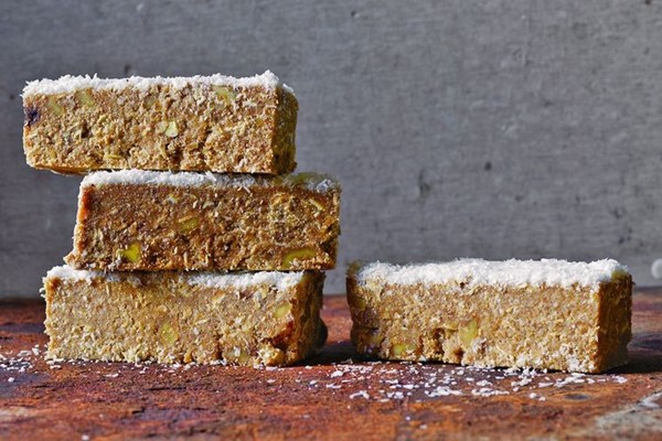 No-bake protein banana bread bars