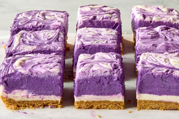 No-bake ube cheesecake bars 