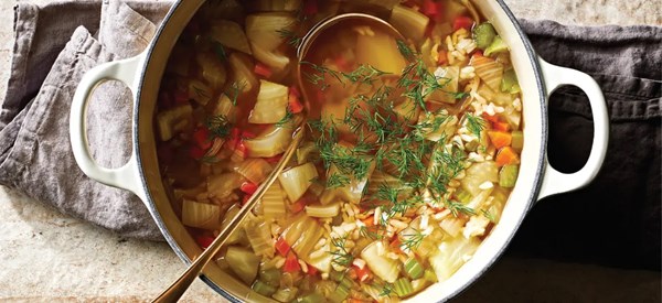No-chicken and rice soup