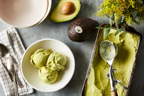 No-churn avocado ice cream with lime & coconut