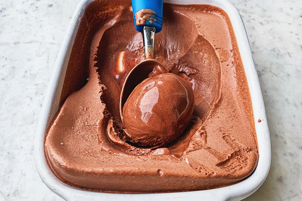 No-churn chocolate soft serve