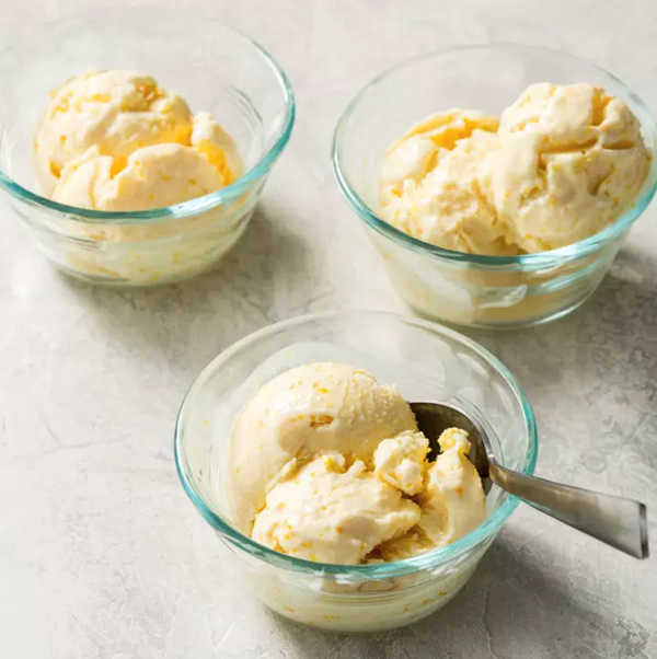 No-churn orange ice cream